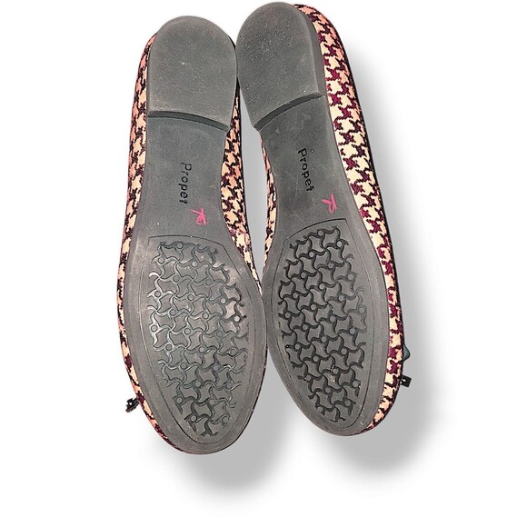Propet Emma Tan Black Houndstooth Pony Hair Ballet Flat Shoes Womens 11A Casual - Picture 5 of 5